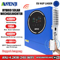 4.2KW 24V Hybrid Solar Wechselrichter On+Off-Grid 100A MPPT 230V 500V 2*Outputs