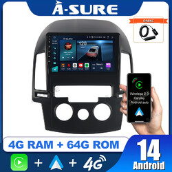 DAB 9" 4G+64G Android 14 Autoradio CarPlay GPS DSP RDS Für Hyundai i30 2006-2011