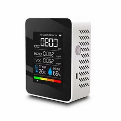 5in1 CO2 Messgerät Luftqualität Kohlendioxid Detektor Tester Lufttester Tragbar