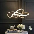 ZMH LED Pendelleuchte Wohnzimmer Schwarz/Weiß Hängelampe Höhenverstellbar 59W