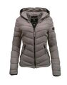 Marikoo Damen Übergangsjacke gesteppt Frühling Jacke Steppjacke Kapuze Kuala Neu