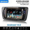 8-Kern Android 14 DAB+ Autoradio Für SEAT IBIZA 64GB CarPlay WLAN DSP TPMS Navi