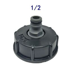 IBC Auslaufhahn 3/4 Zoll S60/2" Adapter Kappe Schlauchtülle Wasserhahn Container