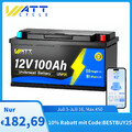 12V 100Ah LiFePO4 Akku Bluetooth H190 Untersitz 100A BMS Solarbatterie Wohnmobil