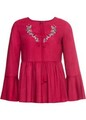 Tunika mit Stickerei Gr. 34 Abendrot Damentunika Bluse Shirt Oberteil Neu