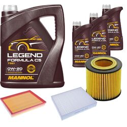 Inspektionspaket MANNOL 0W-20 Legend Formula C5 8L für BMW 3 Gran Turismo