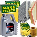 MANN INSPEKTIONSPAKET+5L FUCHS 5W-30 MOTORÖL passend für BMW 5er F10 F11 520-28i