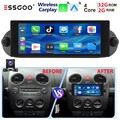 2+32G Android14 Apple Carplay Autoradio GPS WIFI BT KAM Für VW Beetle 2001-2010