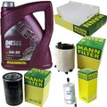 Motor-Öl 5L MANNOL Diesel TDI 5W-30+MANN-FILTER für Skoda Octavia Combi 1Z5 1.6