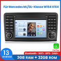 Android 13 Autoradio Carplay 2+32GB GPS NAVI Für Mercedes ML/GL-Klasse W164 X164