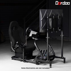 Dardoo Rennsimulator Cockpit-Rahmen Mit Sitz Und TV-Ständer Fit Logitech G923