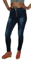 Damen high waist Stretch Jeans HoSe Gr.36 S W28 skinny Röhre Hochbund #B3557 NEU