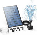 AISITIN Solar Springbrunnen 2.5W DIY Solar Teichpumpe 2025 Upgrade Mit 1.2 M Was
