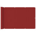 Balkon-Sichtschutz Rot 120x600 HDPE Balkonabdeckung Sichtschutz Bespannung
