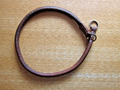 Rundleder - Halsband,  Würgehalsband Nappa Leder , Jagd, Hund , 12 mm