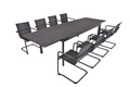 Garden Pleasure 9-tlg. Garten Tischgruppe Sitzgruppe Tisch Esstisch Stuhl Metall