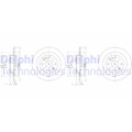 2X DELPHI BREMSSCHEIBEN 251mm VOLL HINTEN PASSEND FÜR MAZDA 323 MX-3 MX-5 |