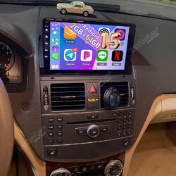 Für Mercedes Benz C-Klasse W204 S204 Android 15 Autoradio Apple Carplay GPS 64GB