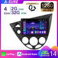 DAB Android 14 CarPlay Autoradio Für Ford Focus MK1 1998-2003 GPS SWC RDS 2G+32G