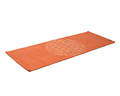Yogateppich Cotton Rug - Flower Of Life - Mocca/Cream Orange von Yogishop