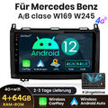 4G+64G Autoradio Für Mercedes Benz W245 W169 A B Klasse Android 12 GPS NAVI WIFI