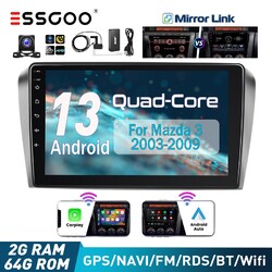 Für Mazda 3 03-09 9 Zoll DAB+ Android 13 Carplay Autoradio GPS SAT NAV Cam 2+64G