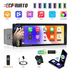 DAB+ Wireless Apple Carplay Android Auto Autoradio 1 DIN Mit 6,86" USB Bluetooth