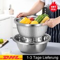 Abtropfsieb Seiher DHL Sieb Nudelsieb Metallsieb Emaille Durchschlag Küchensieb