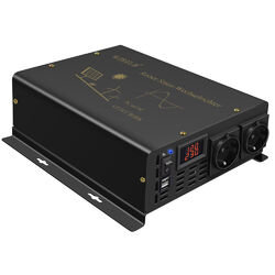 1500w Reiner Sinus-Wechselrichter 12V to 230V Spannungswandler Truck Solar Car
