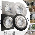 LED Einbau-Strahler Decken-Leuchten 4W 6W 7W dim 230V GU10 Einbauspot Alu AL-NOB