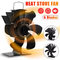 6 Flügel Ventilator Kaminofen Stromloser Stove Fan Ofenventilator Gebläse Lüfter