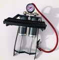 Fußluftpumpe Doppelzylinder  Hochleistungs Manometer