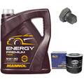 Motoröl Set 5W-30 5 Liter + Ölfilter + Ölablassschraube für Audi 100 A6 2.5 TDI 