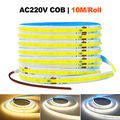 5m 10m 20m COB LED Streifen Stripe 230V Band Leiste Lichtschlauch Selbstklebend
