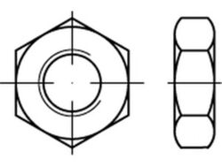 ISO 8675 A 2 Niedrige Sechskantmuttern mit Fasen und metrischem Feingewinde