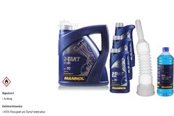 7L MANNOL 2-Takt Plus API TC Öl Motorradöl Scooter Teilsynthetisch inkl Schlauch