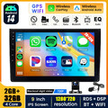 9" Android 14 AutoRadio GPS Navi Carplay +AHD Kam Für Audi A4 S4 RS4 B6 B7 8E 8H