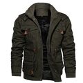 Herren Winter Fleece gefütterte Mantel mit Kapuze lässig taktischer Jacke Warm