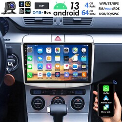 DAB+ Autoradio 4+64GB Android 13 Carplay NAVI RDS Für VW Passat B6 B7 CC Magotan