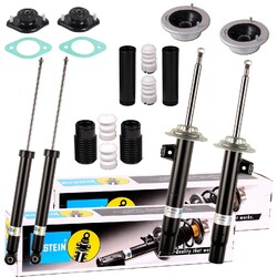 4x BILSTEIN B4 STOSSDÄMPFER + FEBI DOMLAGER passend für BMW 3er E46NUR für Kfz mit Standard Fahrwerk / mit Staubschutzsatz