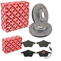 FEBI BREMSSCHEIBEN 288mm + BELÄGE VORNE passend für VW SHARAN GALAXY ALHAMBRA