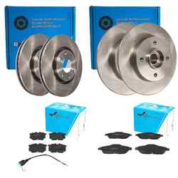 RAP BRAKES BREMSENSET VORNE + HINTEN passend für PEUGEOT 308 Bj. 2007-2015VA 283x26mm | HA 249x9mm | Radlager + ABS-Sensorring