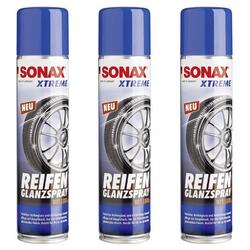SONAX XTREME ReifenGlanzSpray Wet Look Reifenpflege Reifenschwarz 3 x 400 ml