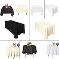 1 5 10 weiße schwarze Elfenbein Polyester Tischdecke große Abdeckung Hochzeit Party Dekor