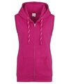 Steppweste Damen Weste Bodywarmer Übergangs mit Kapuze Sportweste
