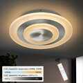ZMH LED Deckenleuchte Wohnzimmer Dimmbar stufenlos mit Fernbedienung Deckenlampe