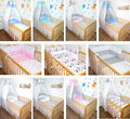 Bettset für Baby 5-20tlg  Bettwäsche Himmelstange Sterne Dots
