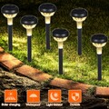 LED Solarleuchte Garten Solarlampe Außen Wegeleuchte Warmlicht Gartenleuchte 6x