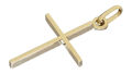 Schlichtes Goldkreuz 585 Gelbgold oder Weißgold Anhänger Kettenanhänger Kreuz