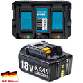 9.0Ah Akku Für Makita 18V BL1830 BL1860 BHP452 6AH Batterie / Doppelladegerät DE